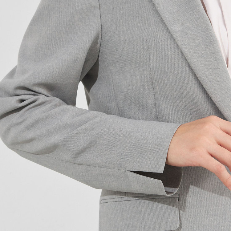 シルバーライン 【SILVER LINE】【年間】1釦シングルパンツスーツ/ライトグレー/ウォッシャブル/Naturemier/4S SUSTAINABILITY&ECOLOGY FABRIC/※パンツ裾上げ済仕様 グレー淡色