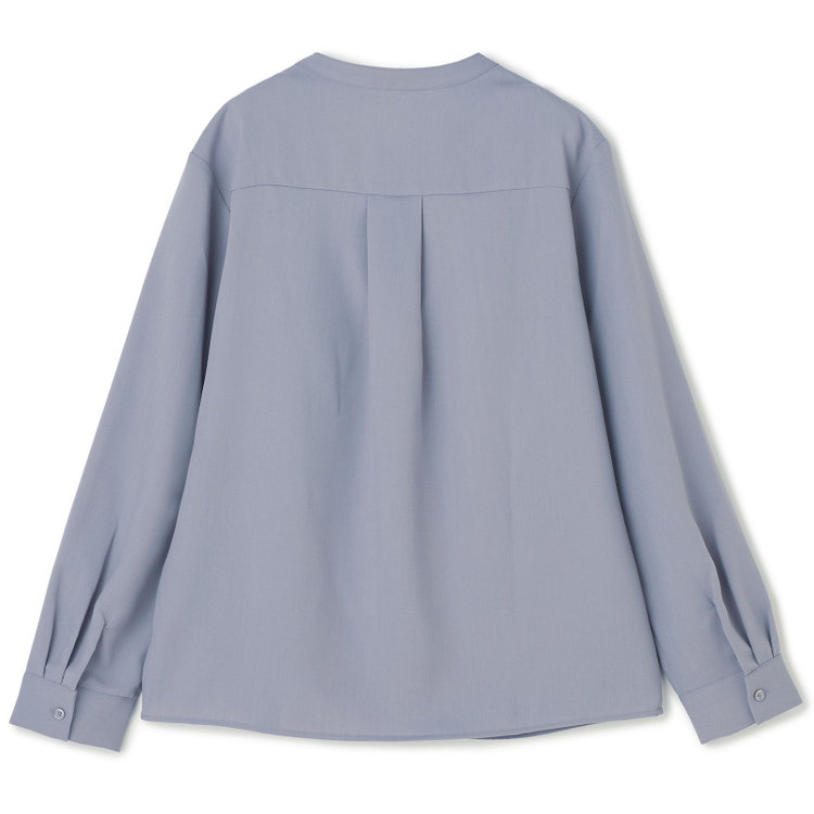 シルバーライン 【SILVER LINE/長袖】リボン付きブラウス/グレー 青淡色