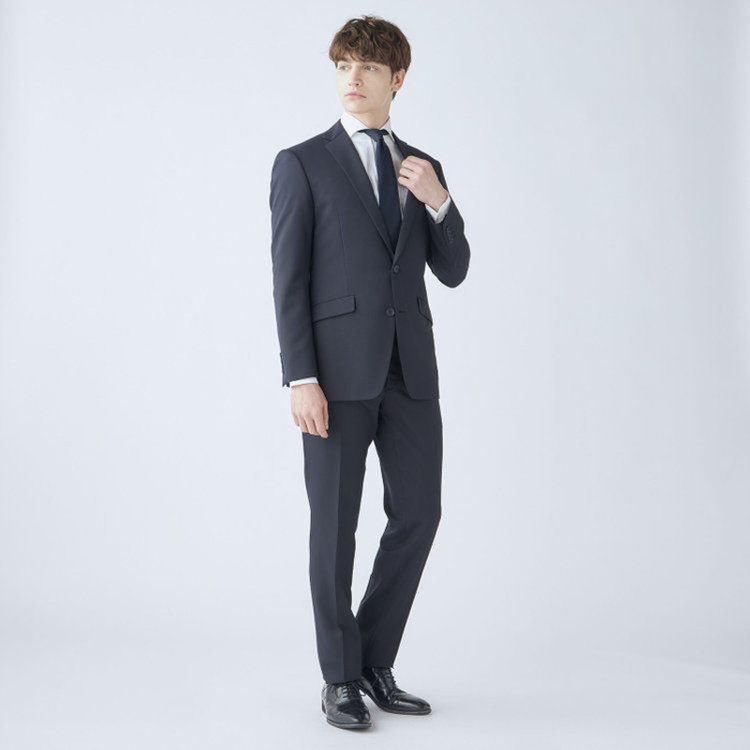 ブラックライン 【KSW】【年間】2釦シングルスーツ 0タック/ネイビー/※裾上げ必要 紺濃色