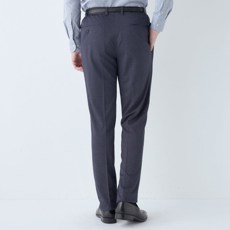 シルバーライン 【CLASSICO TAPERED】【春夏】1タックテーパードパンツ/ブラウン/ウエストシャーリング/4S SUSTAINABILITY&ECOLOGY FABRIC/※裾上げ必要 紺濃色