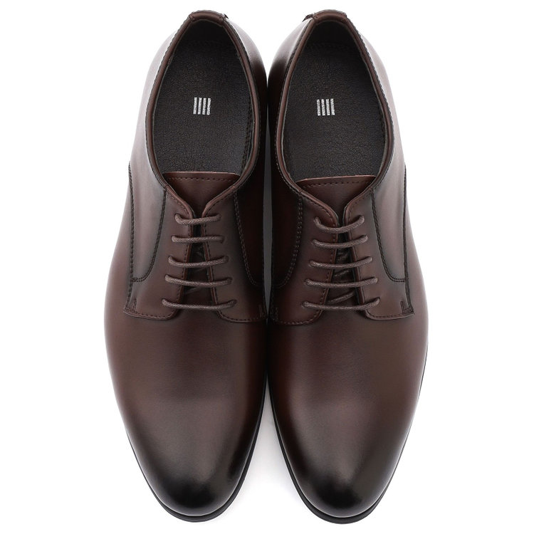 スーツセレクト プレントゥドレスシューズ/ブラウン/革/セメント製法 茶中間