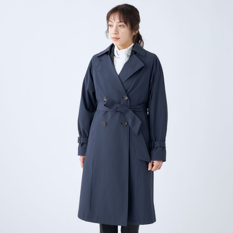 スーツセレクト 【SUIT SELECT×Samantha Thavasa】バックプリーツ トレンチコート/ネイビー 紺中間