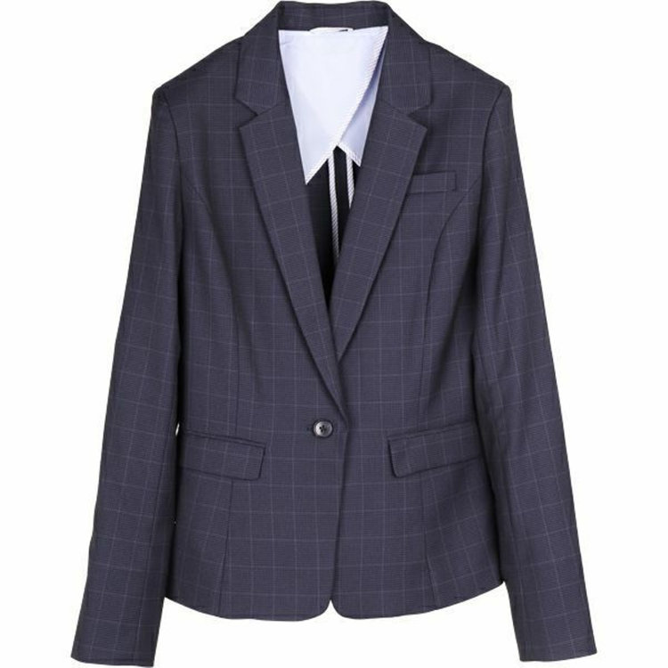 ブラックライン 【WEB限定/OUTLET】【発送在庫あり】【SL】【年間】1釦ジャケット/ネイビー×ハウンドトゥース+オーバーペン/ストレッチ素材/ウォッシャブル ネイビー系(紺)