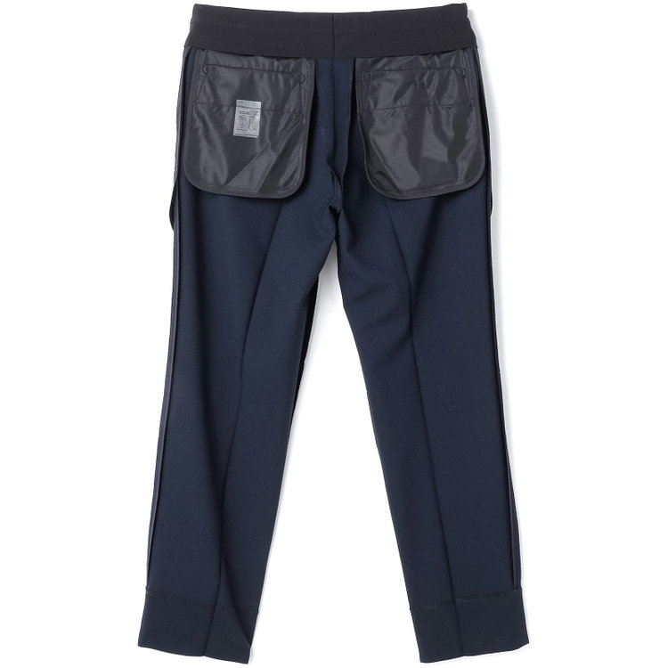 ブラックライン 【SLIM TAPERED】【春夏】0タックテーパードパンツ/ネイビー/ウォッシャブル/4S SUSTAINABILITY&ECOLOGY FABRIC/※裾上げ済み仕様 紺中間