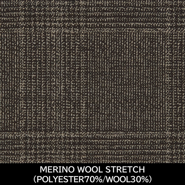 スーツセレクト 【日本製】【MEN'S】【パターンオーダー】【CLASSICO TAPERED S】【春夏】スーツ/ブラウン×チェック/MERINO WOOL STRETCH (POLYESTER70% WOOL30%) ブラウン系(茶)