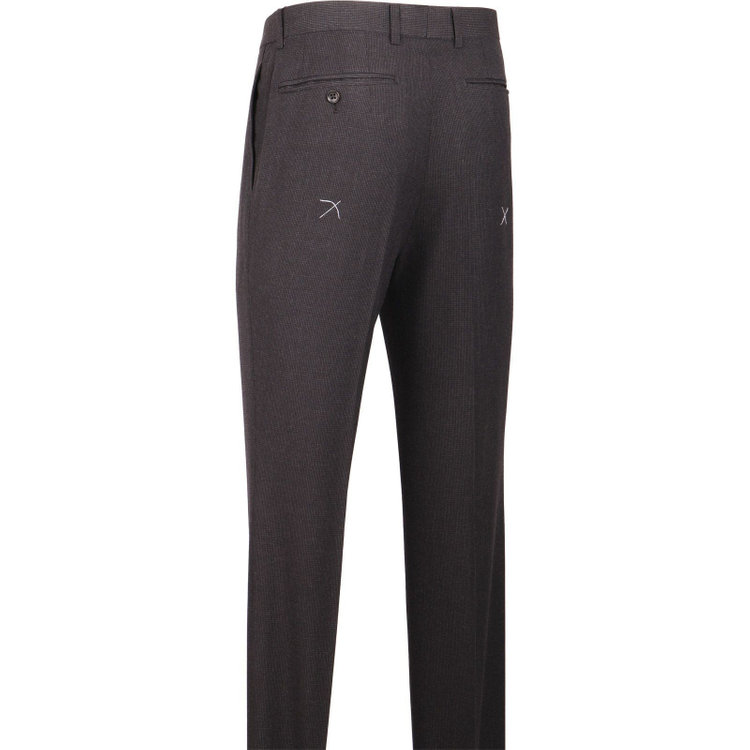 スーツセレクト 【CLASSICO TAPERED】【春夏】2釦シングルスーツ 1タック/ブラウン＆ブラック×ハウンドトゥース/RE:NEWOOL ブラウン系(茶)