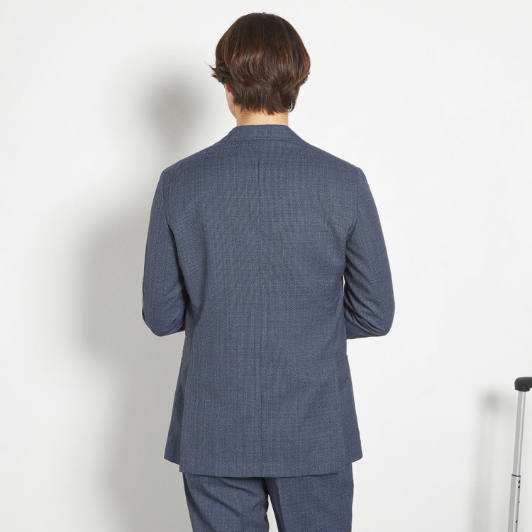 シルバーライン 【CLASSICO TAPERED】【春夏】3釦段返りシングルスーツ 2タック/ネイビー/パッチポケット/ウエストムーブ/MARZOTTO/※裾上げ必要 青濃色