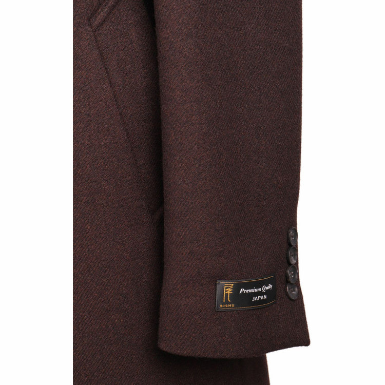 ブラックライン 【WEB限定/OUTLET】【BL】ウールブレンドチェスターコート/ブラウン/NANO-HEAT YOKOHAMA/BISHU JAPAN FABRIC ブラウン系(茶)