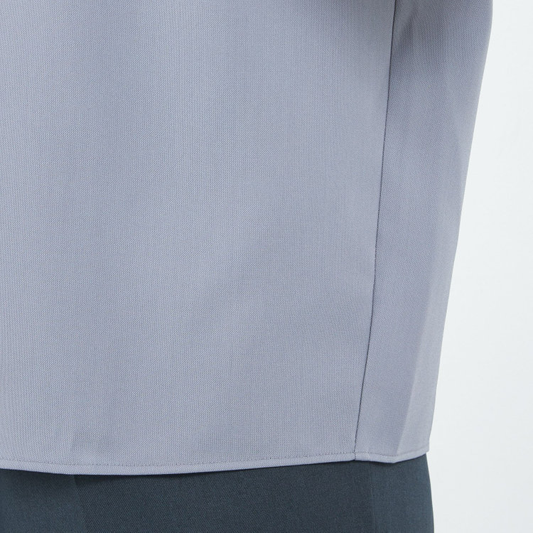 シルバーライン 【SILVER LINE/長袖】リボン付きブラウス/グレー 青淡色