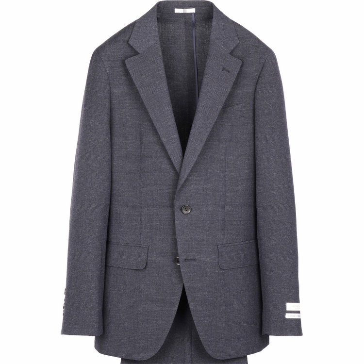 スーツセレクト 【CLASSICO TAPERED】【春夏】2釦シングルスーツ 1タック/ネイビー×チェック/RE:NEWOOL ネイビー系(紺)