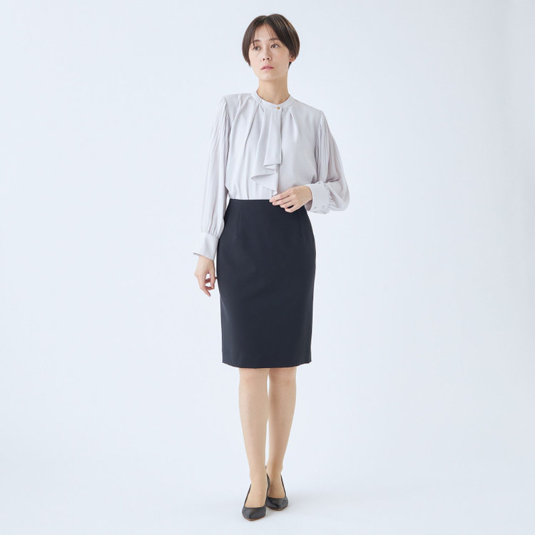 シルバーライン 【SL】【年間】タイトスカート/ネイビー/ウォッシャブル 紺中間