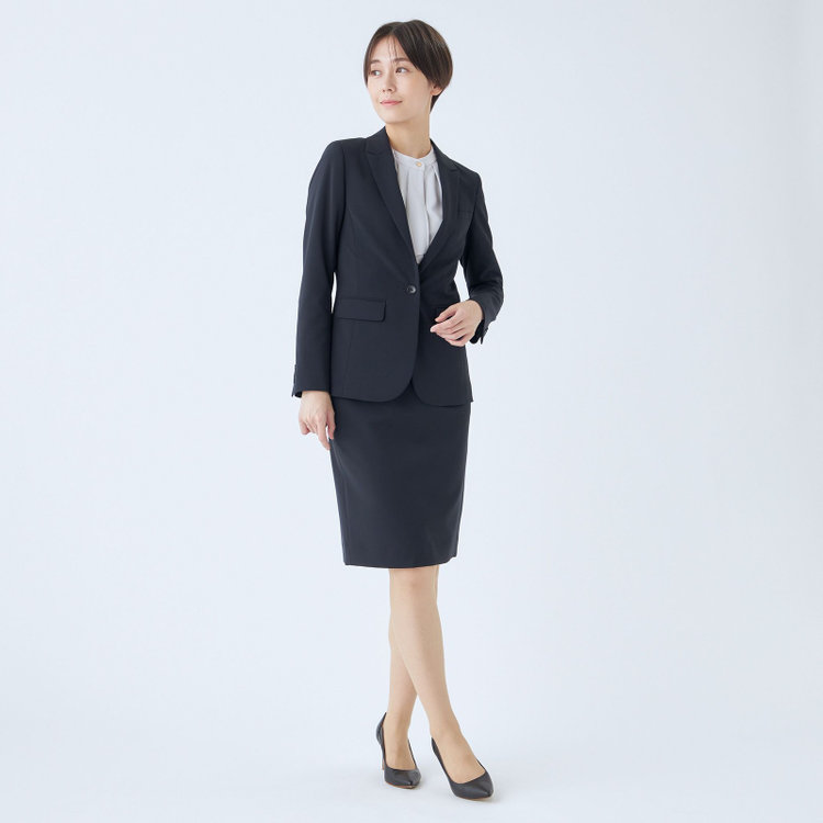 シルバーライン 【SL】【年間】タイトスカート/ネイビー/ウォッシャブル 紺中間