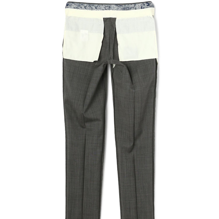 シルバーライン 【CLASSICO TAPERED】【春夏】ウール 1タックテーパードパンツ/グレー×ソリッド/ウエストムーブ/ウォッシャブル/※裾上げ必要 グレー淡色