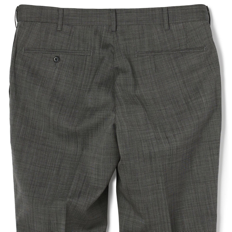 シルバーライン 【CLASSICO TAPERED】【春夏】ウール 1タックテーパードパンツ/グレー×ソリッド/ウエストムーブ/ウォッシャブル/※裾上げ必要 グレー淡色