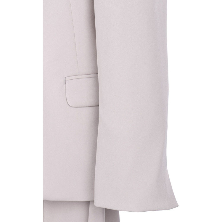 スーツセレクト 【WEB限定/OUTLET】【RELAX TAPERED】【年間】ノーカラー ホック留めスーツ/グレージュ/ウォッシャブル グレー系(灰)