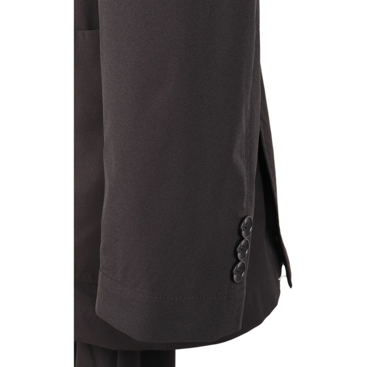 スーツセレクト 【WEB限定/OUTLET】【RBC】【春夏】スペアパンツ付き/3WAYワイド&ピークドラペル＆ノーカラー2釦シングルスーツ 1タック＆2タック/ブラック/ドローコード&ウエストシャーリング/※パンツ裾上げ済仕様/ウォッシャブル ブラック系(黒)