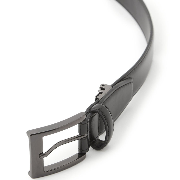 スーツセレクト ピンバックルベルト 3.0幅/ブラック/(ウエスト91cmまで対応) 黒