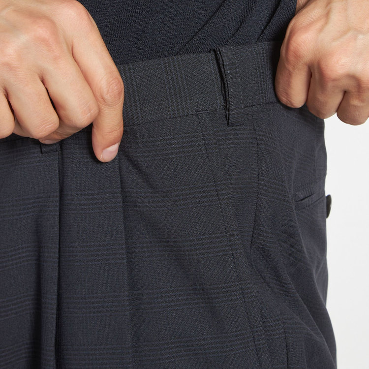 シルバーライン 【RBC】【春夏】2釦シングルスーツ 1タック/ネイビー×チェック/ウエストムーブ/4S AIR SUSTAINABILITY&ECOLOGY FABRIC/※パンツ裾上げ済仕様 紺中間