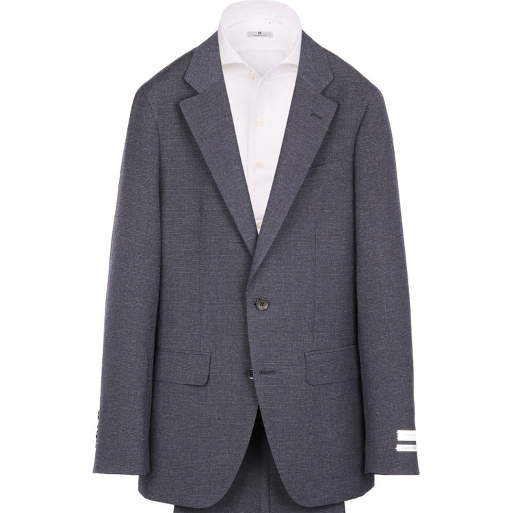 スーツセレクト 【CLASSICO TAPERED】【春夏】2釦シングルスーツ 1タック/ネイビー×チェック/RE:NEWOOL ネイビー系(紺)