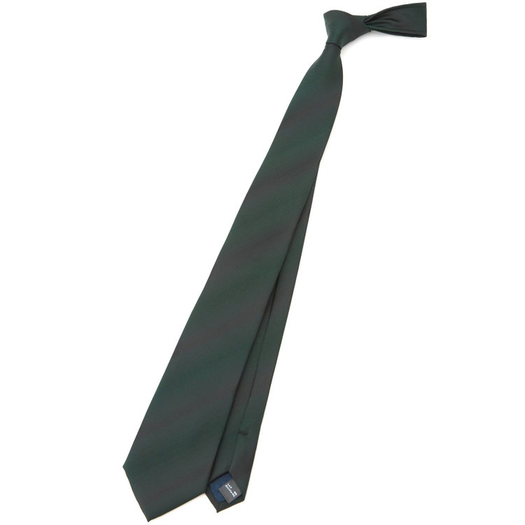 BLACK LINE】シルクブレンドストライプネクタイ 7.5cm幅/グリーン