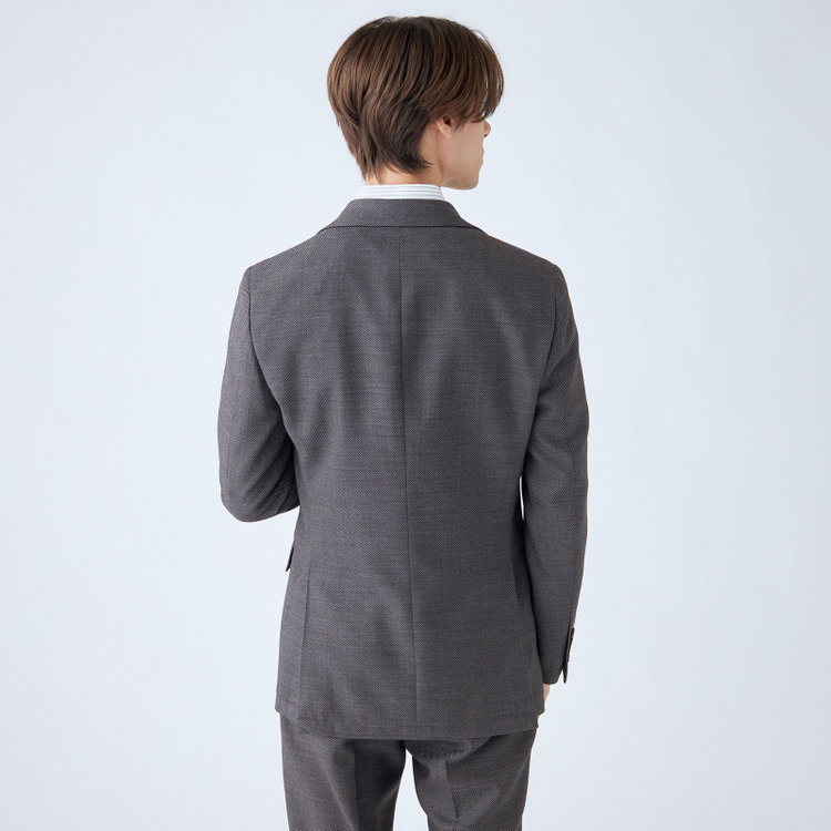 シルバーライン 【RBC】【秋冬】ウールブレンド2釦ジャケット/グレー×バーズアイ グレー濃色