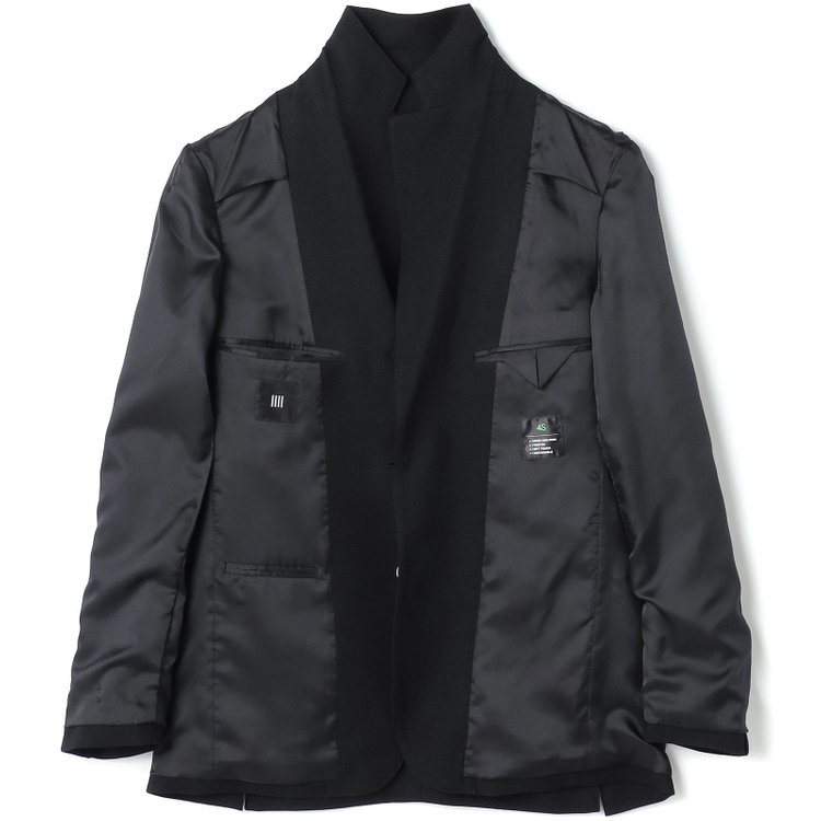 ブラックライン 【RBC】【春夏】3釦段返りジャケット/ブラック/パッチポケット/メタル釦/4S SUSTAINABILITY&ECOLOGY FABRIC 黒
