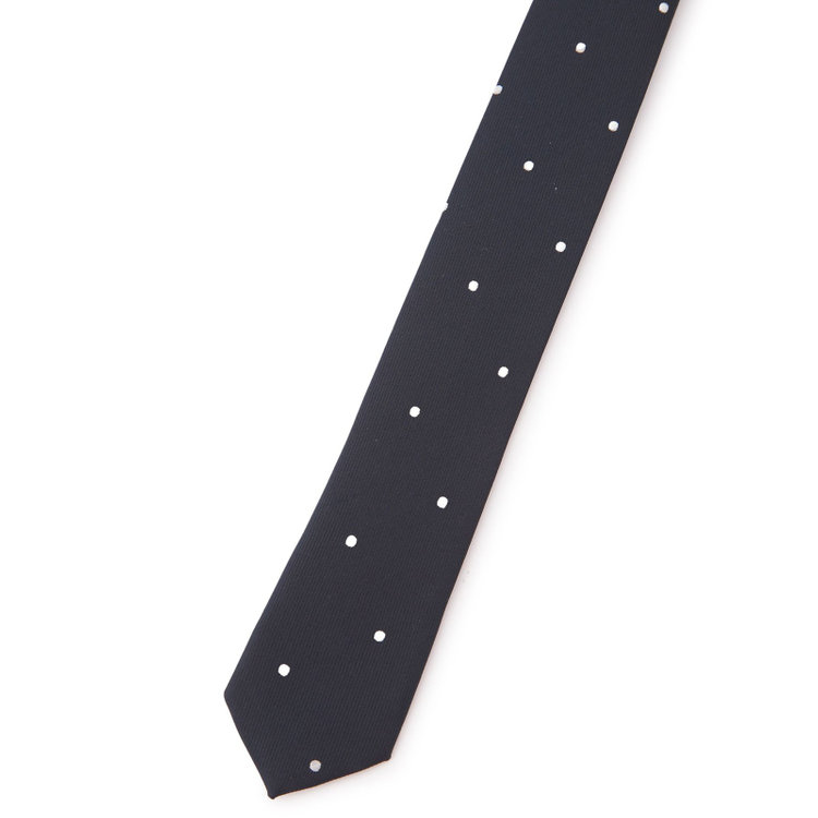ブラックライン 【BLACK LINE】シルクブレンドドットネクタイ 7.5cm幅/ネイビー その他