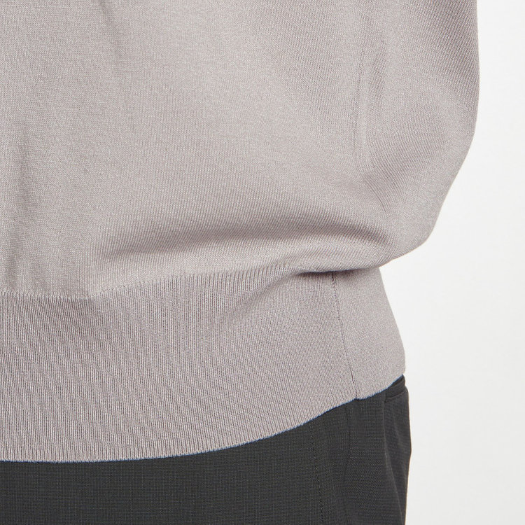 スーツセレクト  【RBC】コットンブレンドモックネックニット/グレー/マシンウォッシャブル/「UVカット」「接触冷感」 グレー淡色