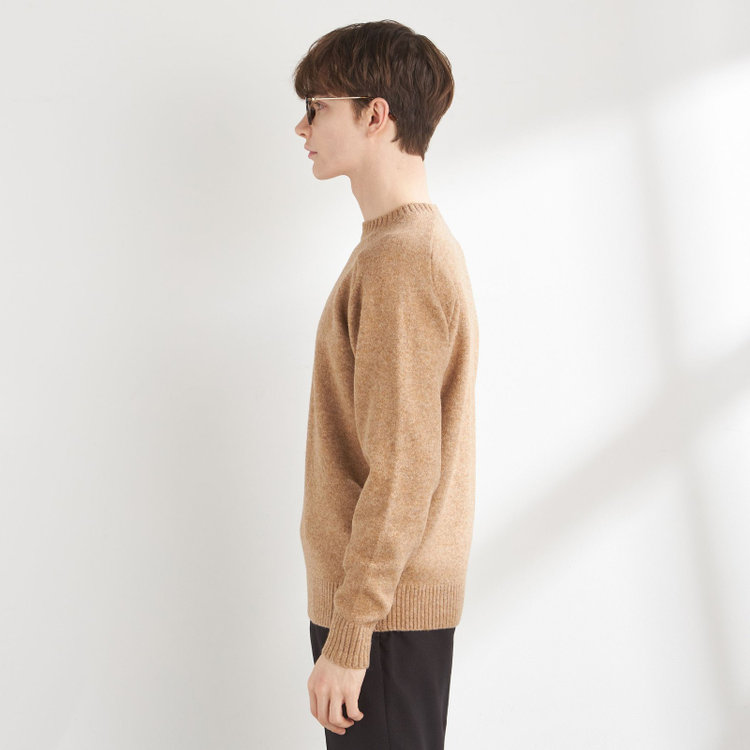 ソノタ 【発送在庫あり】【RBC】【秋冬】天竺編みクルーネックニットセーター/ブラウン 茶淡色