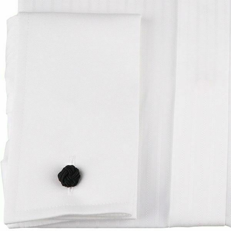 ブラックライン 【BLACK LINE】ウイングカラードレスワイシャツ/ホワイト×ドビーストライプ ホワイト系(白)