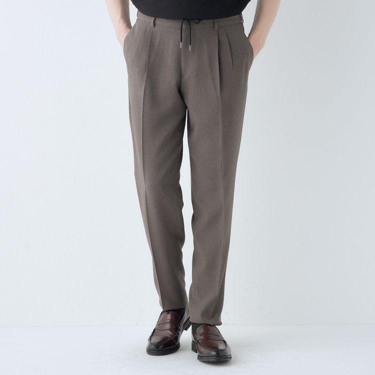 シルバーライン 【RBC】【春夏】2タックパンツ/グレー/ドローコード/ウエストシャーリング仕様/4S SUSTAINABILITY&ECOLOGY FABRIC/※裾上げ済仕様 グレー中間