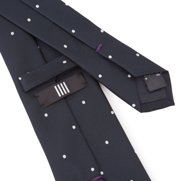 ブラックライン 【BLACK LINE】シルクブレンドドットネクタイ 7.5cm幅/ネイビー その他