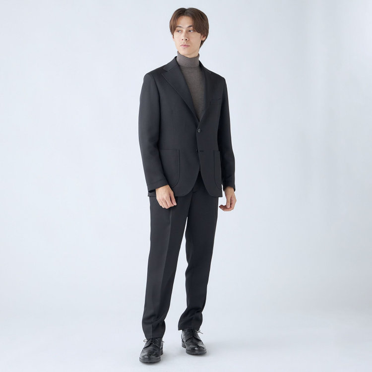 シルバーライン 【RBC】【秋冬】3釦段返りジャケット/ブラック/パッチポケット 黒