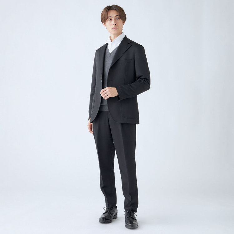 シルバーライン 【RBC】【秋冬】3釦段返りジャケット/ブラック/パッチポケット 黒