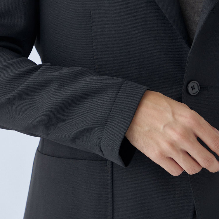 シルバーライン 【RBC】【秋冬】3釦段返りジャケット/ブラック/パッチポケット 黒