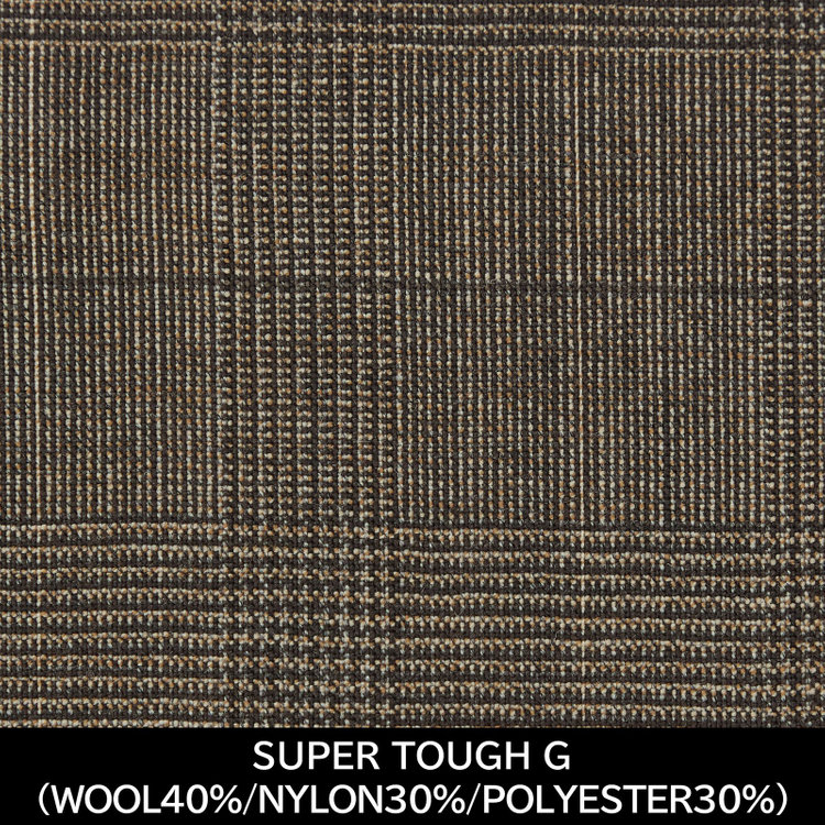 スーツセレクト 【国内縫製】【MEN'S】【パターンオーダー】【CLASSICO TAPERED W】【春夏】スーツ/ブラウン×チェック/SUPER TOUGH G (WOOL40% NYLON30% POLYESTER30%) ブラウン系(茶)