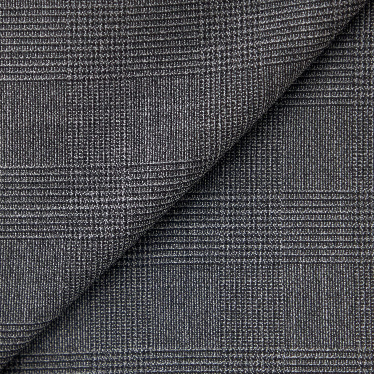 ブラックライン 【発送在庫あり】【SLIM TAPERED_2】【春夏】2釦シングルスーツ 0タック/グレー×グレンチェック/ウエストシャーリング/4S SUSTAINABILITY&ECOLOGY FABRIC/※パンツ裾上げ済仕様 グレー中間