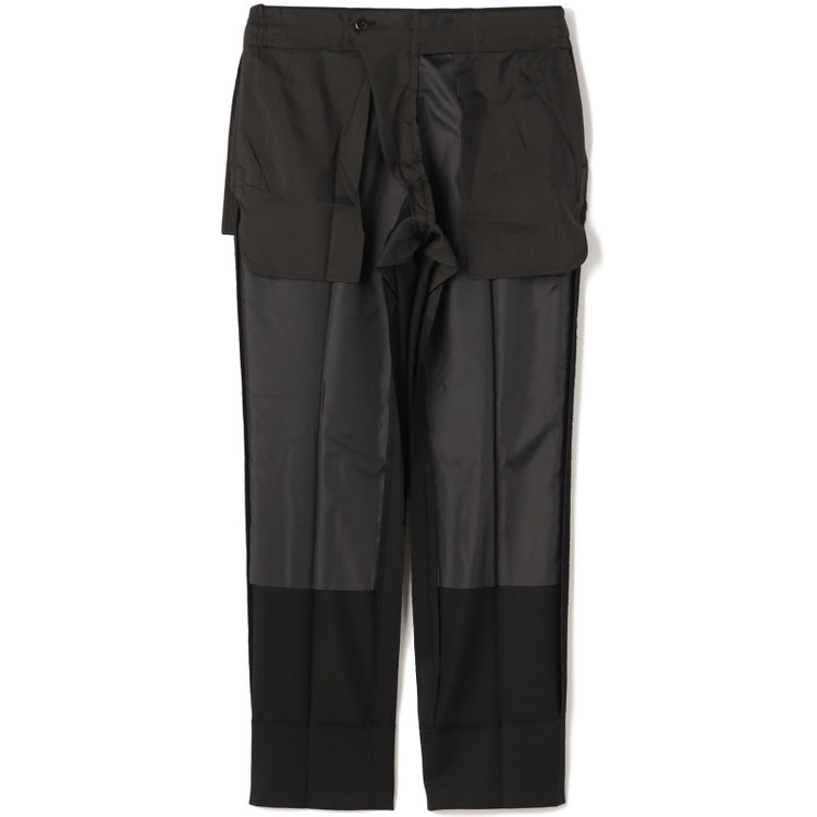 ブラックライン 【SLIM TAPERED_2】【年間】2釦シングルスリーピーススーツ 0タック/ブラック/ウエストシャーリング/4S SUSTAINABILITY&ECOLOGY FABRIC/※パンツ裾上げ済仕様 黒