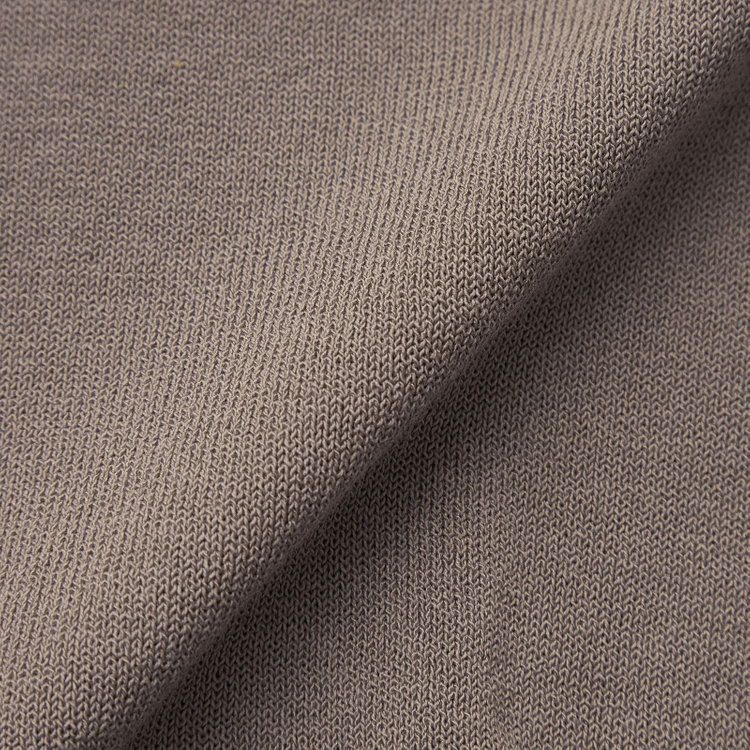 SUIT SELECT　アウトレット 【WEB限定/OUTLET/汚れ・キズ等有】【RBC】【5分袖】コットンブレンドクルーネックニット/ブラウン/マシンウォッシャブル 茶淡色