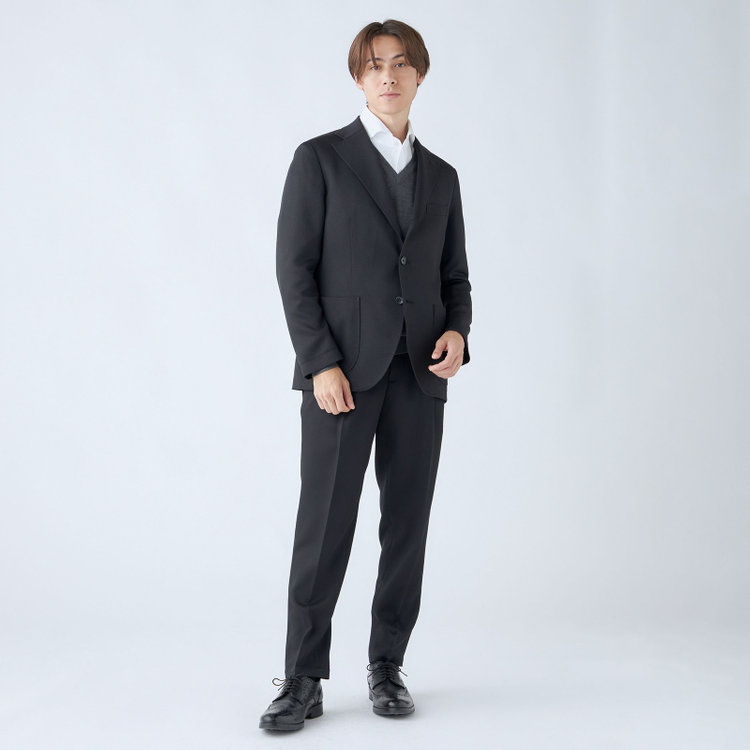 シルバーライン 【RBC】【秋冬】3釦段返りジャケット/ブラック/パッチポケット 黒