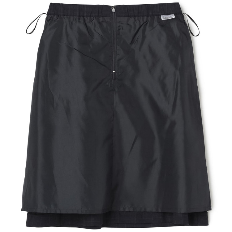 シルバーライン 【SL】【年間】1釦シングル 2Way スカート&パンツスーツ/ネイビー×チェック/ウエストシャーリング仕様/ウォッシャブル/※パンツ裾上げ済仕様 紺中間