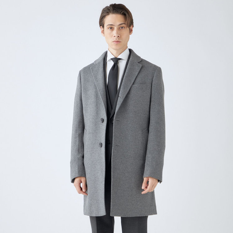 ブラックライン 【BL】ウールチェスターコート/グレー/NEW ZEALAND WOOL LIMITED EDITION グレー中間