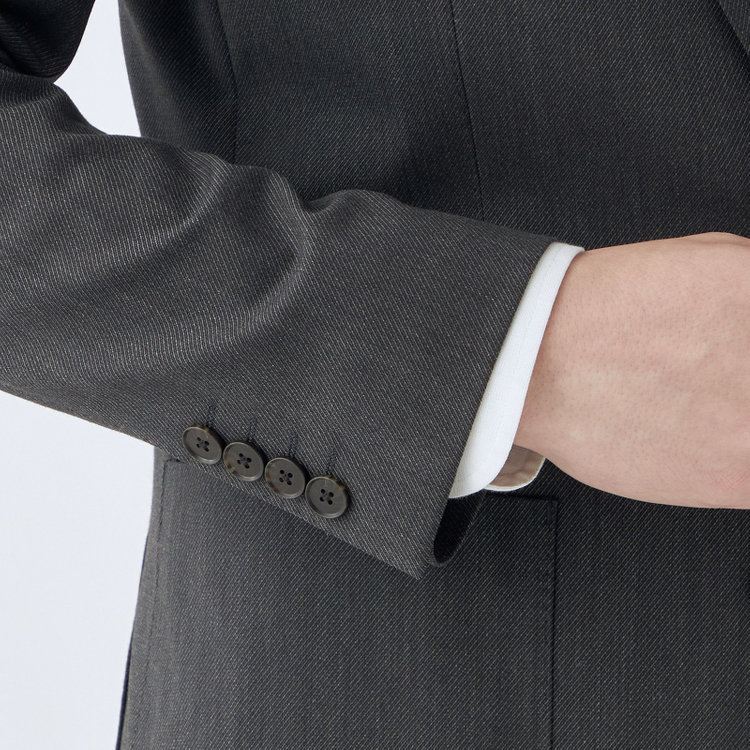 シルバーライン 【4S CROSS】【年間】セットアップジャケット/グレー×カルゼ/パッチポケット グレー中間