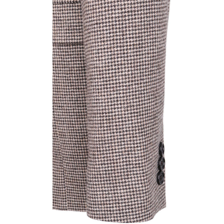 スーツセレクト 【RELAX TAPERED】【秋冬】1釦ジャケット/ブラウン×ハウンドトゥース ブラウン系(茶)