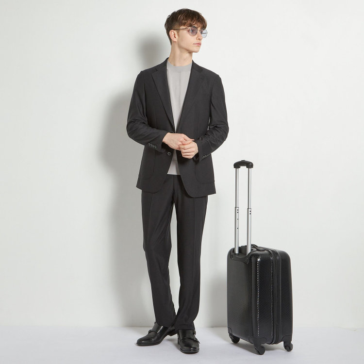 シルバーライン 【CLASSICO TAPERED】【春夏】2釦シングルジャケット/ブラック/パッチポケット/4S SUSTAINABILITY&ECOLOGY FABRIC 黒