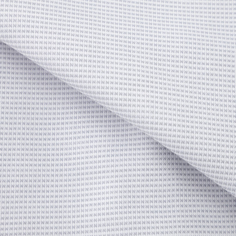 ブラックライン 【発送在庫あり】【BLACK LINE】【形態安定】スナップダウンワイドドレスワイシャツ/グレー×ドビー グレー中間