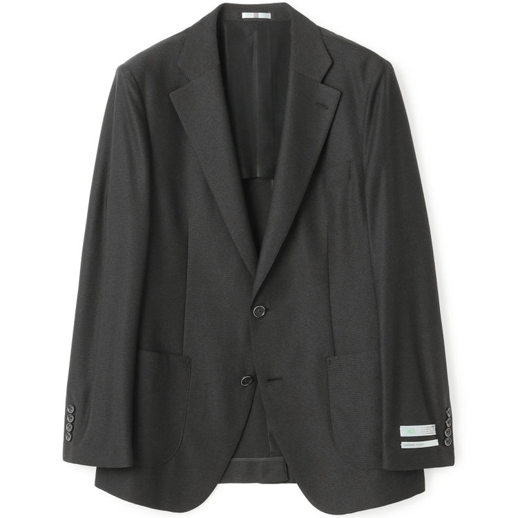 シルバーライン 【CLASSICO TAPERED】【春夏】2釦シングルジャケット/ブラック/パッチポケット/4S SUSTAINABILITY&ECOLOGY FABRIC 黒