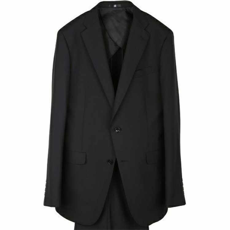 スーツセレクト 【WEB限定/OUTLET】【発送在庫あり】【X】【年間】スペアパンツ付き/2釦シングルスーツ 0タック/ブラック×ソリッド/THE RECRUIT STYLE ブラック系(黒)