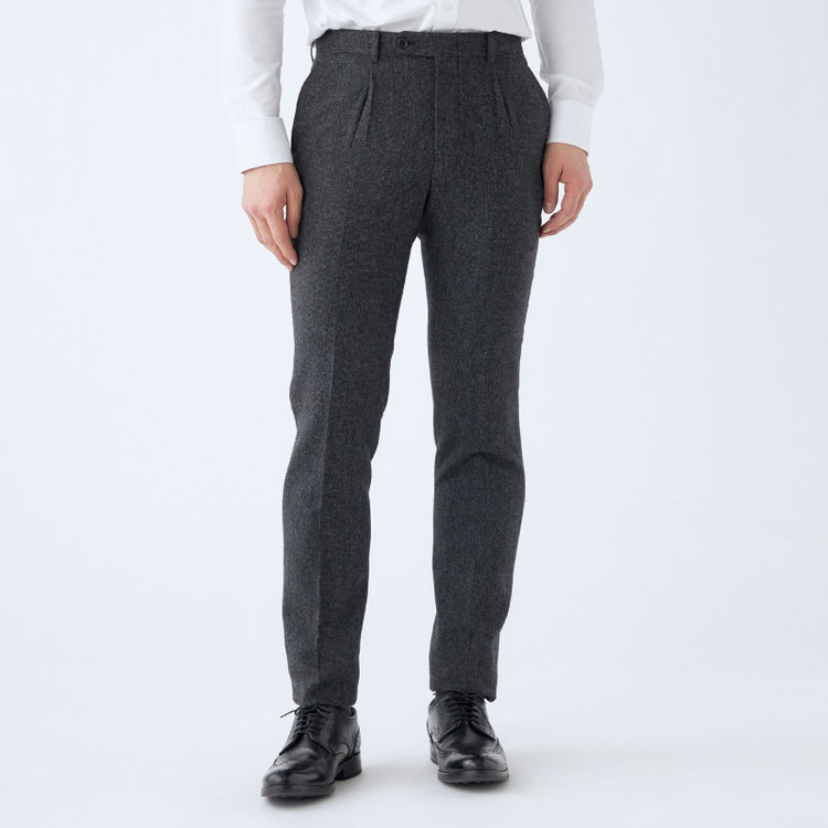 シルバーライン 【CLASSICO TAPERED】【秋冬】2釦シングルスーツ 1タック/グレー/RE:NEWOOL/※裾上げ必要 グレー濃色