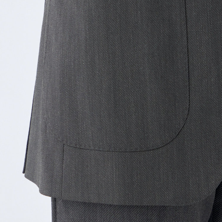 シルバーライン 【4S CROSS】【年間】セットアップジャケット/グレー×カルゼ/パッチポケット グレー中間